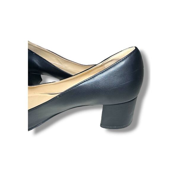 Dream Pairs Black Pointed Toe Pumps Women’s Size 9.5 Block Heel Slip On Shoes - Picture 9 of 11